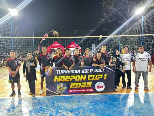 Pertandingan Seru dan Sorak Warga Warnai Gelaran Perdana Voli Cup 1 Ngepon