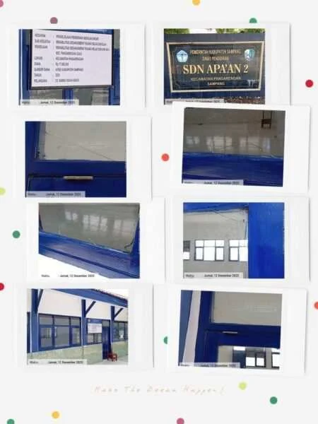 Kaca Retak dan Bahan Bekas, Proyek Rehabilitasi Kelas SDN Apaan 2 Hanya Formalitas!