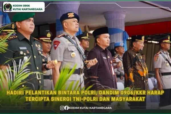 Hadiri Pelantikan Bintara Polri, Dandim 0906/Kkr Harap Tercipta Sinergi TNI-Polri dan Masyarakat