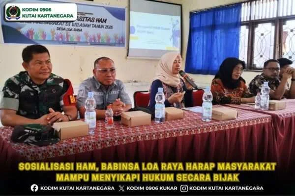 Sosialisasi HAM, Babinsa Loa Raya Harap Masyarakat Mampu Menyikapi Hukum Secara Bijak
