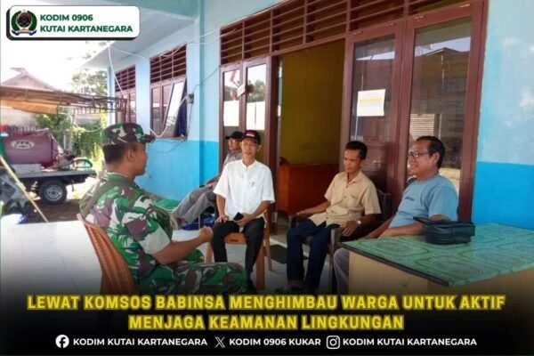 Lewat Komsos Babinsa Menghimbau Warga Untuk Aktif Menjaga Keamanan Lingkungan