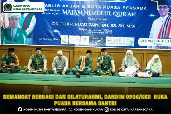 Semangat Berbagi dan Silaturahmi, Dandim 0906/Kkr  Buka Puasa Bersama Santri