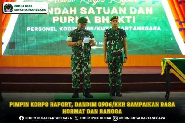 Pimpin Korps Raport, Dandim 0906/Kkr Sampaikan Rasa Hormat dan Bangga