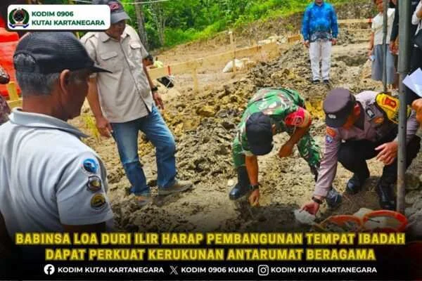 Babinsa Loa Duri Ilir Harap Pembangunan Tempat Ibadah Dapat Perkuat Kerukunan Antarumat Beragama