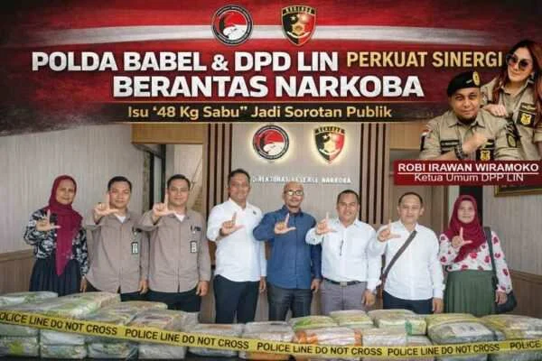 Polda Babel dan DPD LIN Perkuat Sinergi Berantas Narkoba, Isu “48 Kg Sabu” Jadi Sorotan Publik