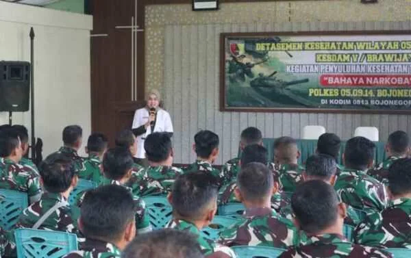 Babinsa Kodim Bojonegoro ikuti Penyuluhan Kesehatan Tentang Bahaya Penyalahgunaan Narkoba