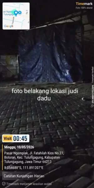 Perjudian Dadu di Pasar Ngemplak Tulungagung Diduga Kebal Hukum, APH Dinilai Lemah dan Tutup Mata