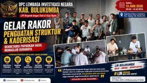 DPC LIN Bulukumba Gelar Rakor Penguatan Struktur dan Kaderisasi, Sekretaris Paparkan Hasil Munaslub Surabaya