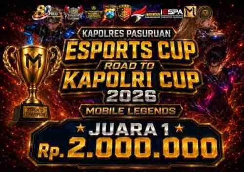 Kapolres Pasuruan Esports Cup 2026 Digelar, Buka Kesempatan Anak Muda Berprestasi