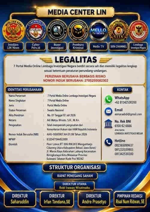 Legalitas Media Center Lembaga Investigasi Negara