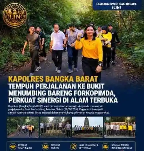 Kapolres Bangka Barat Tempuh Perjalanan ke Bukit Menumbing Bersama Forkopimda, Perkuat Sinergi di Alam Terbuka
