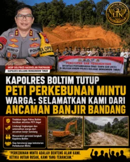 Kapolres Boltim Tutup PETI Perkebunan Mintu, Warga: Selamatkan Kami dari Ancaman Banjir Bandang