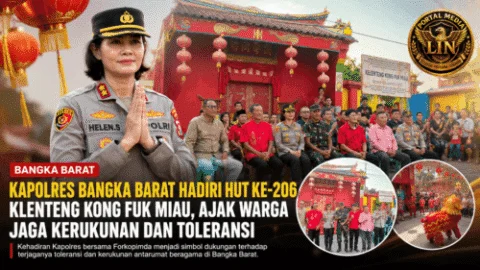 Kapolres Bangka Barat Hadiri HUT Ke-206 Klenteng Kong Fuk Miau, Ajak Masyarakat Perkuat Kerukunan dan Toleransi