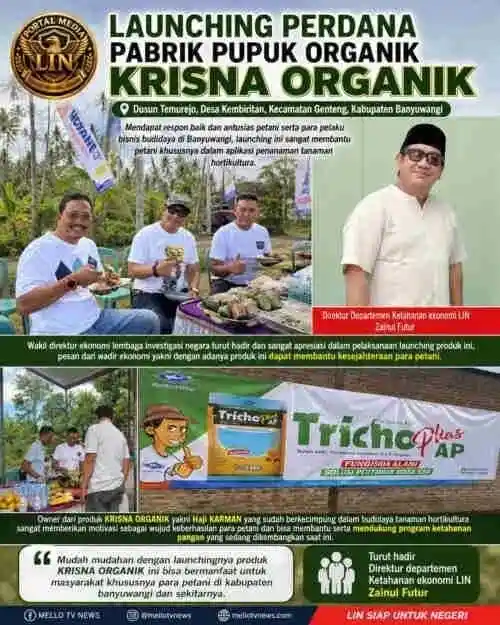 Launching Perdana Pabrik Pupuk Organik KRISNA ORGANIK di Banyuwangi Disambut Antusias Petani