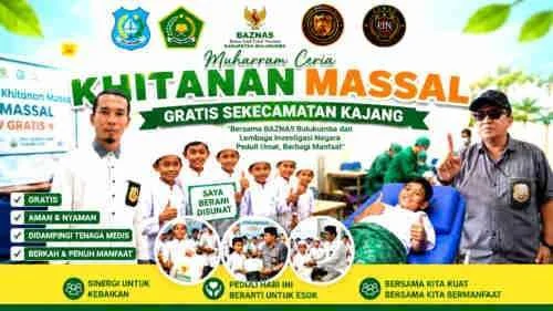 Sunatan Massal Gratis Sekecamatan Kajang Sukses Digelar, BAZNAS Bulukumba dan LIN Bersinergi Layani Masyarakat