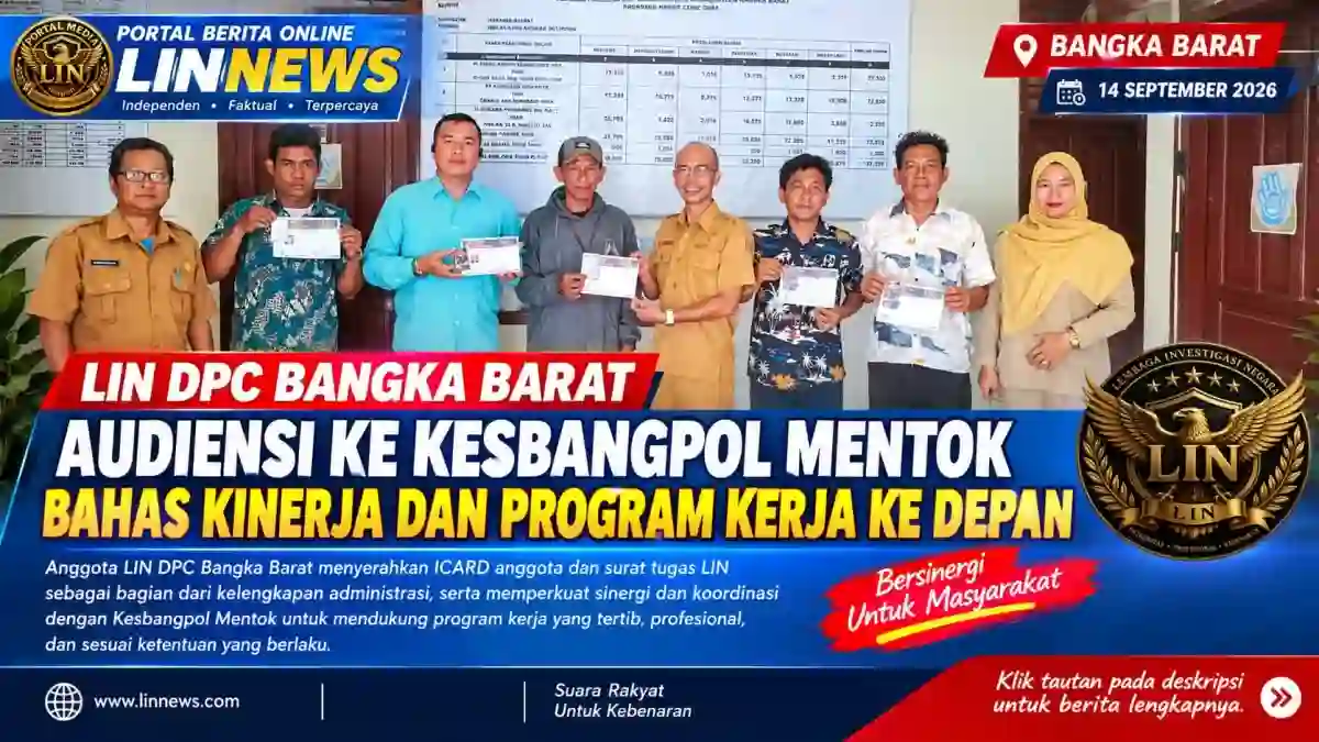 Audiensi ke Kesbangpol Mentok, LIN DPC Bangka Barat Bahas Kinerja dan Program Kerja ke Depan