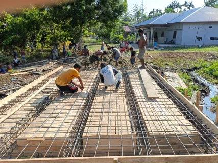 Progres Pembangunan Jembatan TMMD Ke-130 Capai Tahap Akhir Pembesian, Siap Memasuki Proses Pengecoran