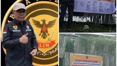 Malam Tahun Baru Berdarah Keadilan: Ketua LIN Sulsel Bentangkan Banner Perlawanan, Pemprov Sulsel Dituding Nekat Bangun Proyek di Tanah Bukan Miliknya