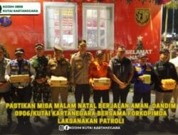Pastikan Misa Malam Natal Berjalan Aman, Dandim 0906/Kutai Kartanegara Bersama Forkopimda Laksanakan Patroli