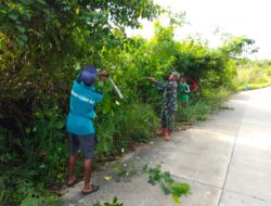 Wujudkan Lingkungan yang Bersih Dan Sehat, Babinsa Bersama Warga Kompak Lakukan Gotong Royong