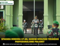Upacara Bendera 17-an, Dandim 0906/Kkr Tekankan Profesionalisme Prajurit
