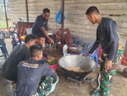 Dapur Umum TMMD Ke-127 Jadi Penopang Semangat Personel di Kampung Linggang Amer