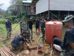 Dan SSK TMMD Wiltas Ke-127 Pimpin Tahap Pengeboran Sumur Bor Bersama Warga di Kampung Tering Lama