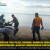 Sinergitas Tiga Pilar, Koramil Samboja Bersama Muspimcam Lakukan Pembersihan Pantai