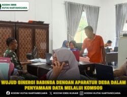 Wujud Sinergi Babinsa dengan Aparatur Desa dalam Penyamaan Data Melalui Komsos