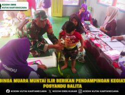 Babinsa Muara Muntai Ilir Berikan Pendampingan Kegiatan Posyandu Balita
