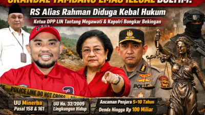 Skandal Tambang Emas Ilegal Boltim! RS Alias Rahman Diduga Kebal Hukum — Ketua DPP LIN R.I. Wiratmoko Desak Megawati dan Kapolri Bongkar Bekingan