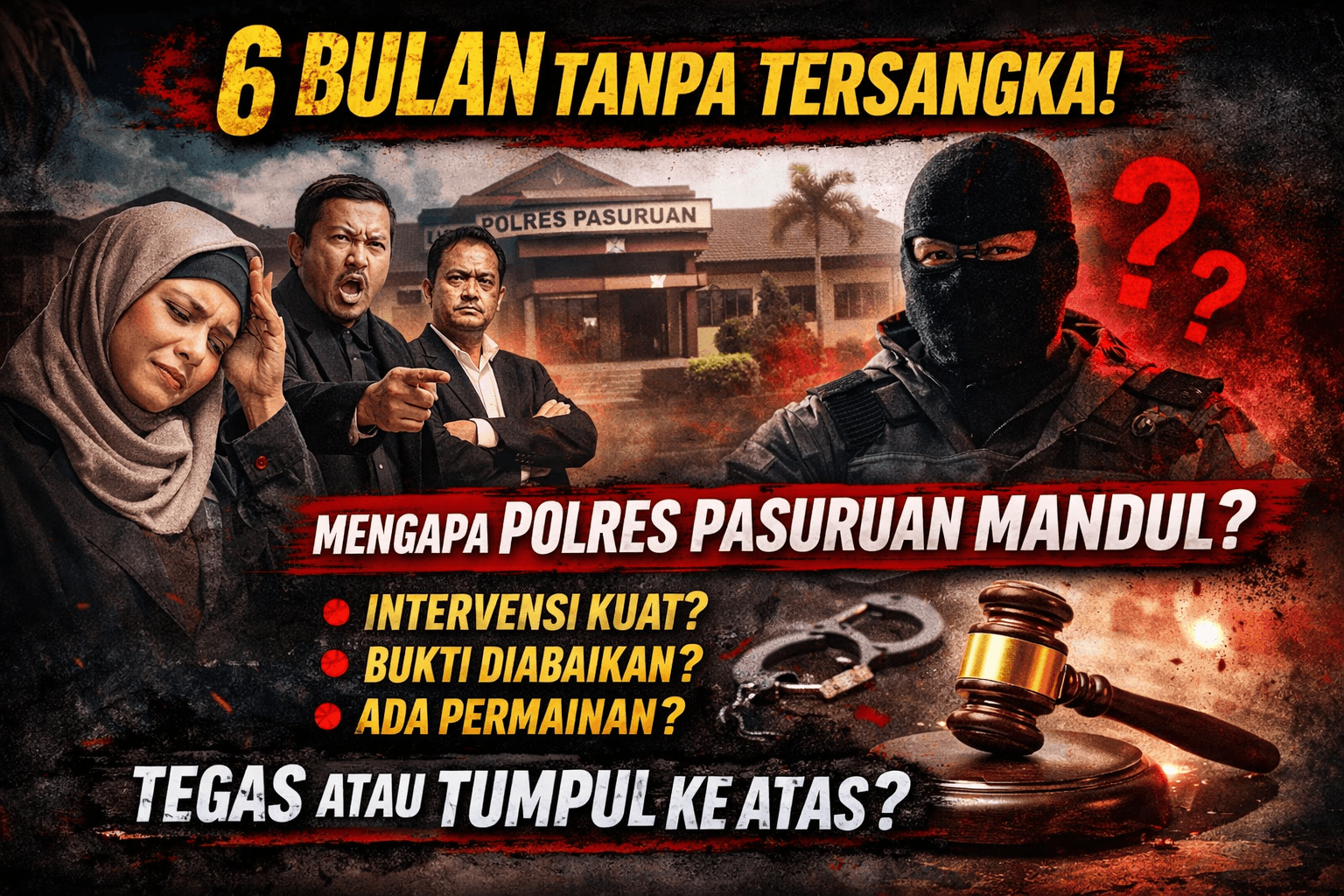 ENAM BULAN MANDUL! KASUS KETERANGAN PALSU DI Polres Pasuruan DISOROT — ADA APA DI BALIK LAMBANNYA PENYIDIKAN?