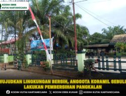 Wujudkan Lingkungan Bersih, Anggota Koramil Sebulu Lakukan Pembersihan Pangkalan