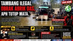 HARI BUMI TERCORENG PULUHAN PONTON TAMBANG ILEGAL BEROPERASI BEBAS