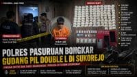 Polres Pasuruan Bongkar “Gudang” Pil Double L di Sukorejo, Ribuan Butir dan Sabu Diamankan