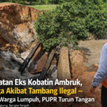 JEMBATAN EKS KOBATIN AMBRUK, DIDUGA AKIBAT TAMBANG ILEGAL — AKSES WARGA LUMPUH, PUPR TURUN TANGAN