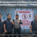Polres Bangka Barat Gencarkan Edukasi Kamtibmas, Pasang Spanduk Himbauan di Kawasan PT Timah Nusantara