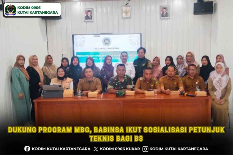 Dukung Program MBG, Babinsa Ikut Sosialisasi Petunjuk Teknis bagi B3