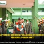 Gelar Tradisi Sangkur Pora, Kodim 0906/Kkr Lepas Personel Purna Bakti