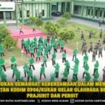 Wujudkan Semangat Kebersamaan Dalam Menjaga Kesehatan, Kodim 0906/Kukar Gelar Olahraga Bersama Prajurit Dan Persit