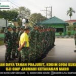 Tingkatkan Daya Tahan Prajurit, Kodim 0906 Kukar Gelar Uji Siap Jasmani Ketahanan Mars