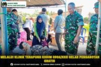 Melalui Klinik Terapung, Kodim 0906/Kkr Gelar Pengabotan Gratis