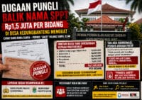 Dugaan Pungli Balik Nama SPPT Rp1,5 Juta per Bidang di Desa Kedungbanteng Menguat, Camat Baru Buka Suara – Perdes “Sakti” Hilang Tanpa Jejak