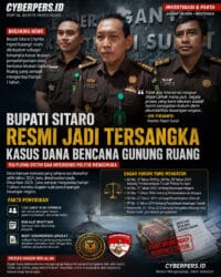 Bupati Sitaro Jadi Tersangka Kasus Dana Bencana Gunung Ruang