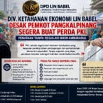 Div. Ketahanan Ekonomi LIN Babel Desak Pemkot Pangkalpinang Segera Buat Perda PKL: Penataan Tanpa Regulasi Dinilai Amburadul