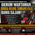 Diduga Jadi Beking Tambang Ilegal dan Bawa Sajam, Oknum Mengaku Wartawan Diamankan Saat Penertiban Ponton di Laut Enjel