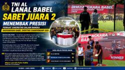Pangkalan TNI Angkatan Laut Bangka Belitung Raih Juara 2 Menembak Presisi di Bhayangkara Babel Shooting Championship 2026