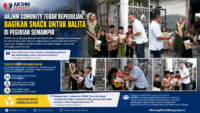 ARJHM Comunity Tebar Kepedulian, Bagikan Snack untuk Balita di Pegirian Semampir