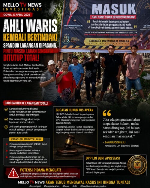 Ahli Waris Pasang Spanduk Larangan! Akses ke Lahan Sengketa di Gowa Diblokir, Konflik Memasuki Fase Kritis
