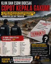 PETI Sulut Diduga “Kebal Hukum”, KLHK dan ESDM Didesak Copot Kepala Gakum: 36 Nama Sudah Ditelaah, Tambang Masih Beroperasi